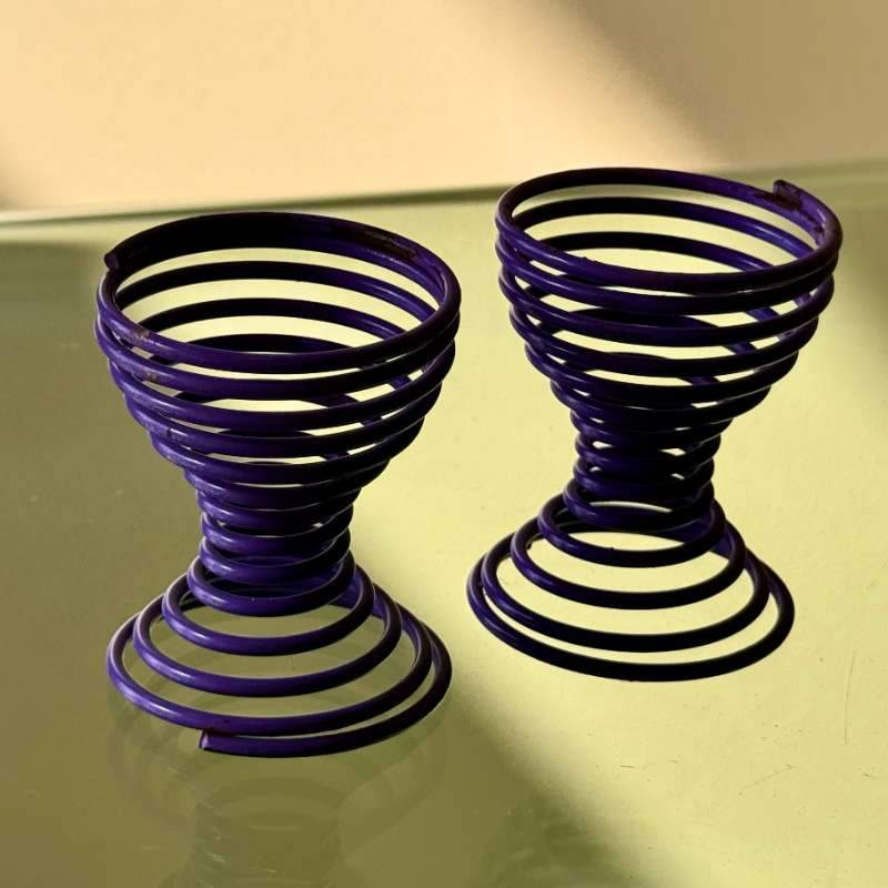 Fjólubláir Swirl eggjabikarar